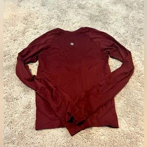 Lululemon Long Sleeve Maroon Swifty Tech